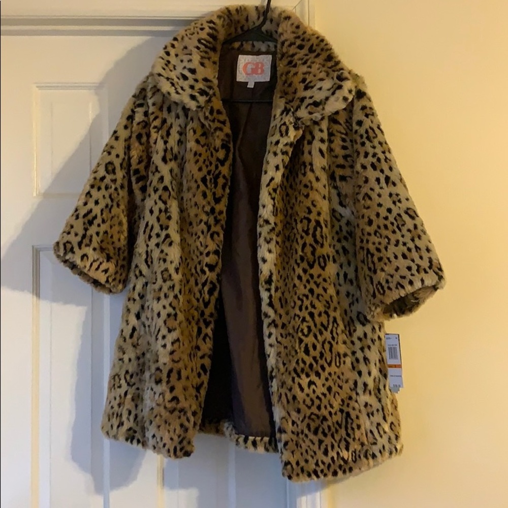 NWT Gianni Bini Faux Fur Leopard Coat